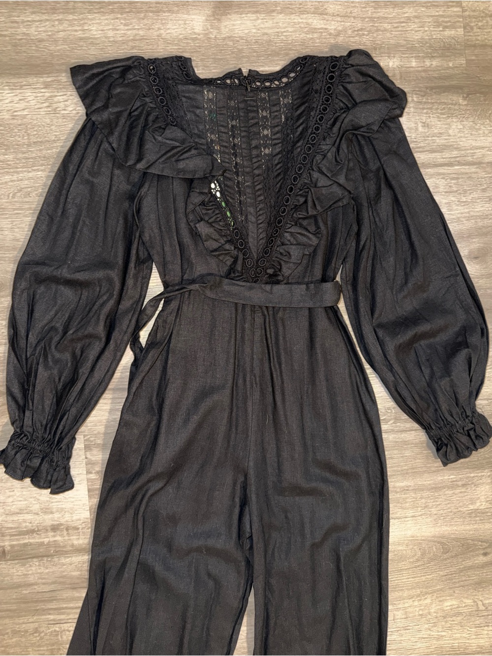 Farm Rio Lace Ruffle Jumpsuit - Picture 13 of 13